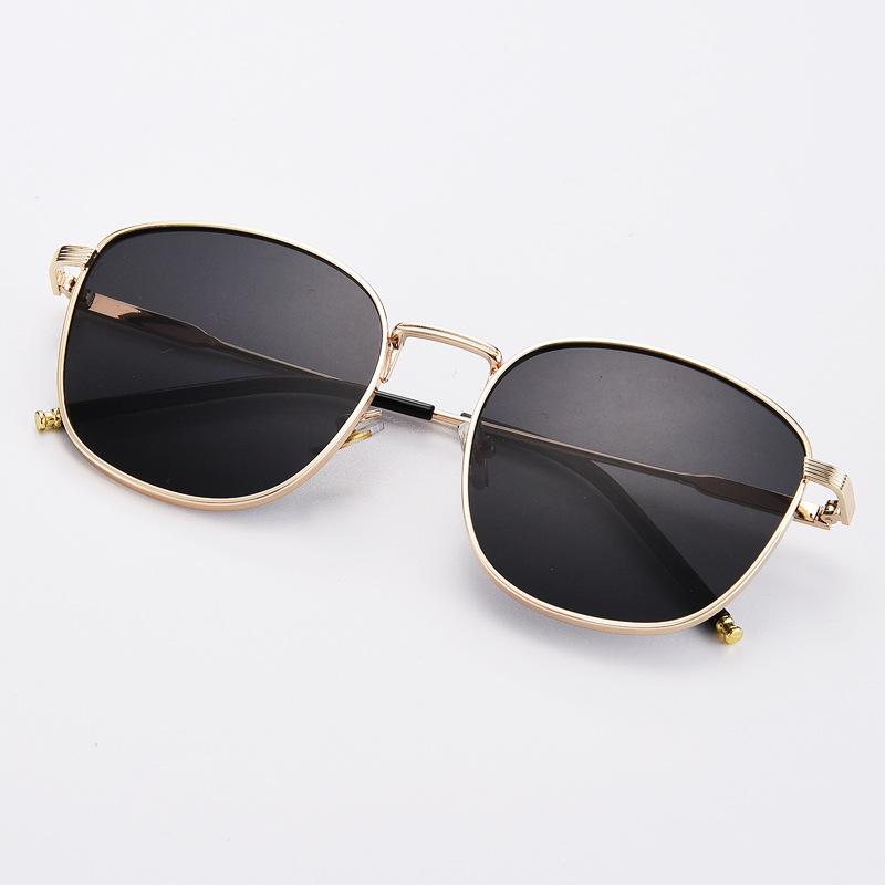 New fashion box sunglasses men and women trendy metal marine sunglasses Internet celebrity versatile glasses S