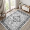 Washable Area Rug 9x12: Vintage Non-Slip Stain Resistant for Living Room, Soft Large Carpet for Bedroom Dining Room Home Office(