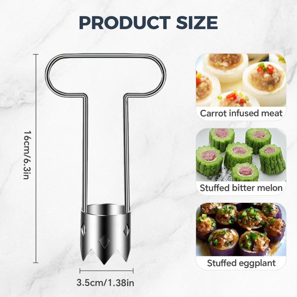 Stainless Steel Fruit Corer Kitchen Accessories Kitchen Gadget Portable Vegetable Corer Tool