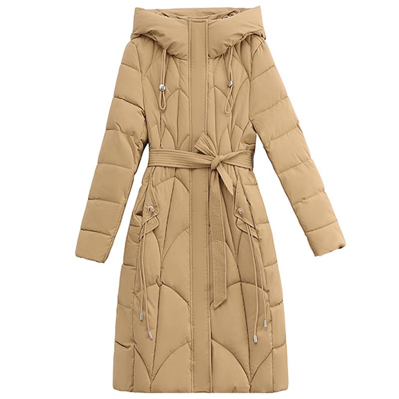 Зимние женские длинные парки с капюшоном, новинка 2023 года, плотное теплое хлопковое стеганое пальто с зимней курткой Beit для женской одежды