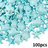 100 шт. бирюзовых морских черепах в виде звезды Чжухай, красочные бусины морской жизни, бисер для рукоделия, изготовление ювелирных изделий, браслетов, ожерелий, цепочек для ног, принадлежности для самостоятельного изготовления