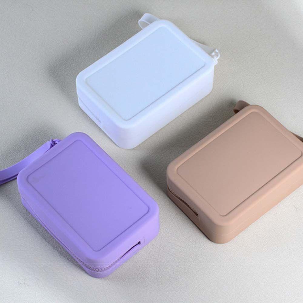 Прямоугольная силиконовая косметичка Morandi Color Сумка для мелких предметов Сумка для хранения гигиенических салфеток