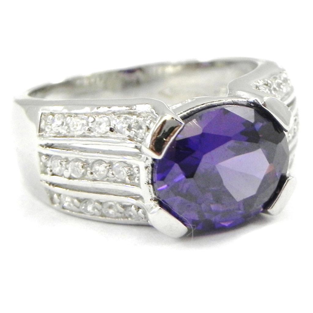 Серебряное кольцо с аметистом 'Scarlett'