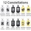 Ожерелье с подвеской в ​​виде 12 созвездий, ожерелье со знаком зодиака для мужчин и женщин, лучший друг семьи, подарок на день рождения для мальчиков и девочек, цепочка, ювелирные изделия
