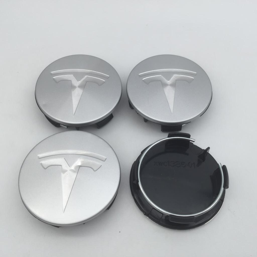 CJEY4 4pcs 57mm 56mm For Tesla Model 3 Model Y Model S X Car emblem Wheel hub Center Cap Badge covers Decals Styling accessories