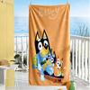 Bluey S Adventure Car Beach Towel Super Soft Microfiber Quickdry Fabric Comfortable Lightweight
