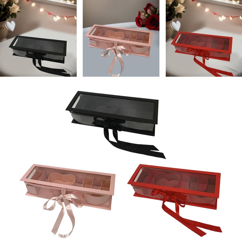 Заполняемые буквы с видимой прозрачной крышкой Декор на день матери Пустая подарочная коробка для цветов для шоколада Валентинки Подружка невесты Сделай сам