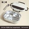 белый, 4-compartment with soup bowl & cutlery