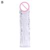 Penis Extender Reusable Sexual Stimulation Silicone Sex Condom Delay Sleeve for Couple