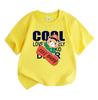 100% Cotton Kids Crew Neck Short Sleeve T-Shirt, Cool Cartoon Bear Skateboard Print Casual Soft Tees for Boys Girls Summer Breathable Comfortable Ligh