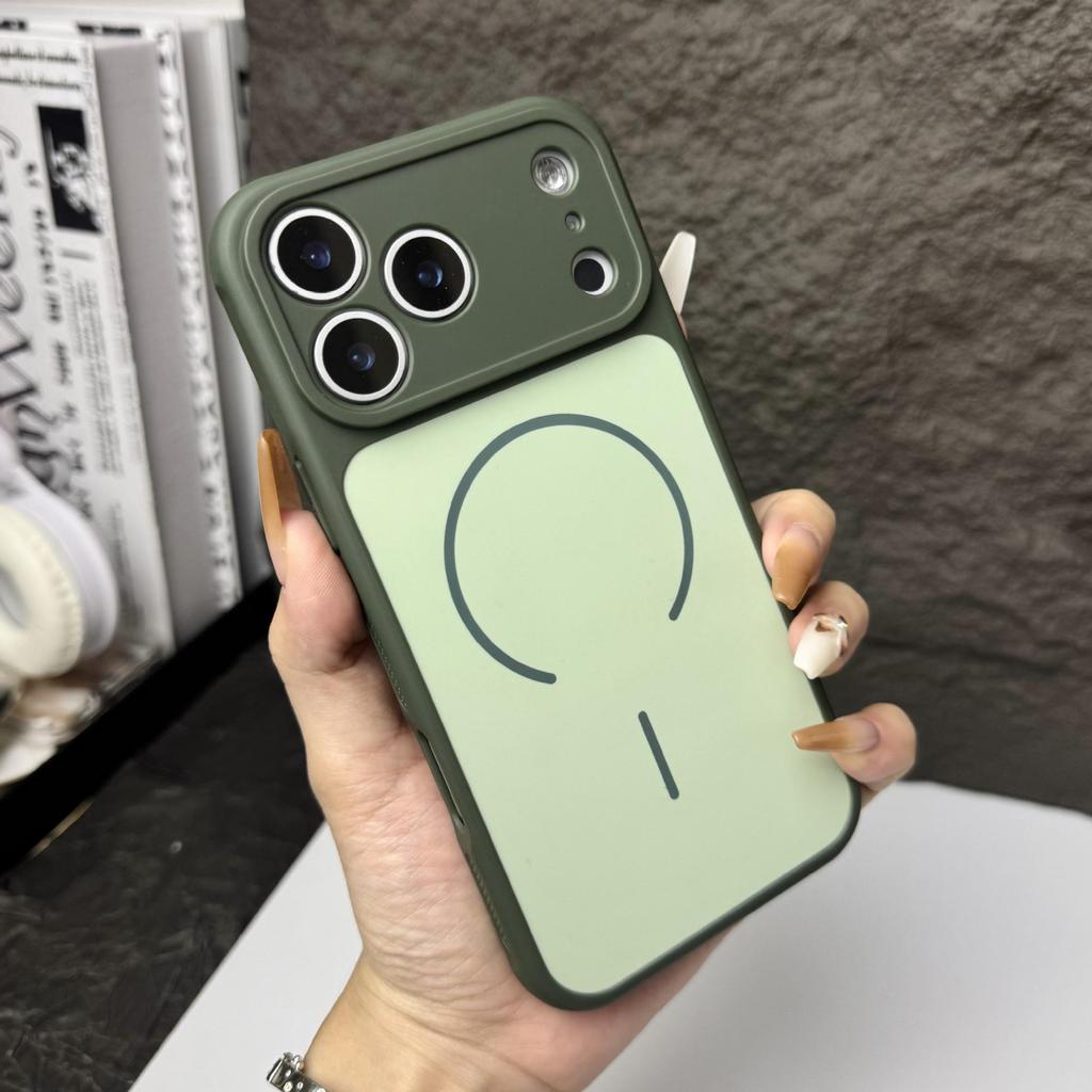 Color Block Magnetic iPhone 17 Pro Max Case: Skin-Feel, Heat Dissipation, Full Coverage, Drop Protection.