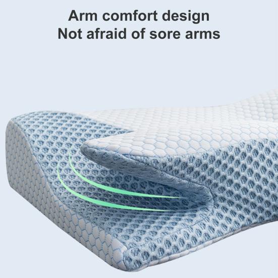 Подушка для шеи, не легко деформируется, мягкая, удобная, быстро восстанавливающаяся из пены с эффектом памяти, двусторонняя эргономичная подушка для шейного отдела, поставка для спальни