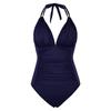 Women's One-piece With Chest Pad Without Steel Bra Swimsuit Solid Color   Swimsuit