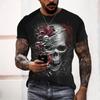 Mens T Shirt Horror Retro Skull Fashion T Shirt Summer Casual Short Sleeve Tee Hop Streetwear Mens Clothing Personality Tops