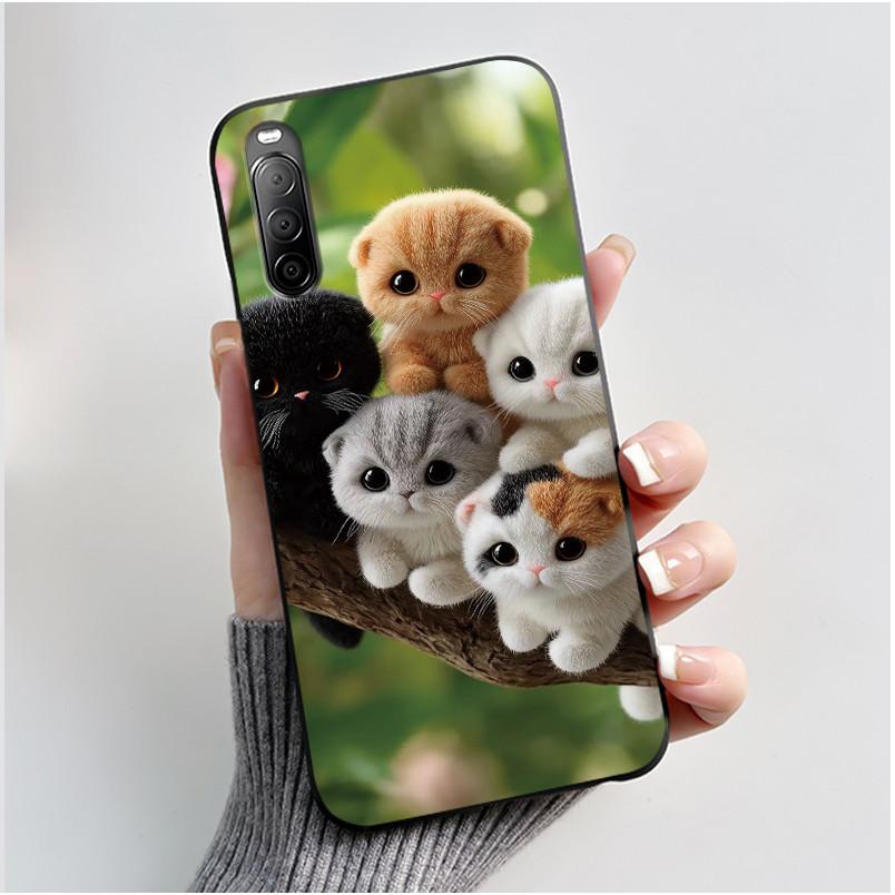 Black Case For Sony Xperia 10 II Luxury Fashion Anti-scratch Shell For Sony Xperia 10 III/Xperia 10 III Lite Cool Dragon King