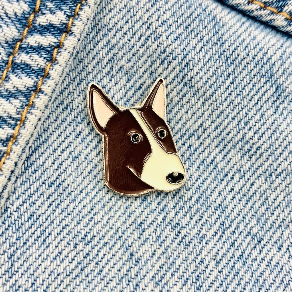 Новая эмалированная булавка для бультерьера, собаки, домашнего животного, булавка в подарок на день рождения, 1 шт.