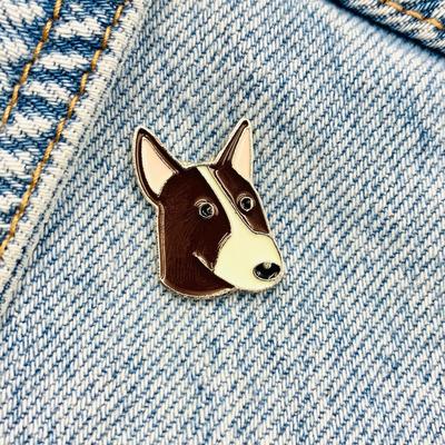 Новая эмалированная булавка для бультерьера, собаки, домашнего животного, булавка в подарок на день рождения, 1 шт.