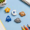 Numbered Pencil Caps for Primary School Cute Toppers, Lovely Charms, Pen Soft Elastic Pencils Toppers Decorations Supplies Classroom Rewards Silicone