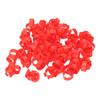 100pcs Poultry Feet Rings PP Plastic Reusable Chicken Duck Goose Leg Bands for Identification Red