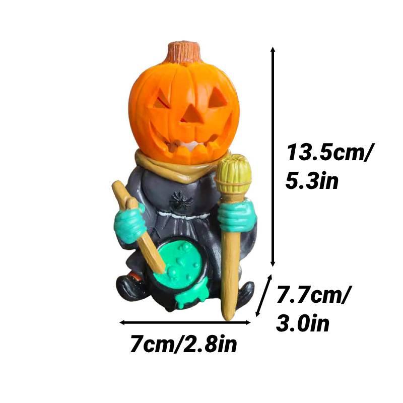 Трансграничный Новый Хэллоуинский подарок Тыква Рыцарь Садовое украшение Светящаяся полимерная фигурка