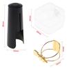 Metal Gold-plated Ligature Tenor Sax Mouthpiece Clip with Plastic Cap for Tenor Saxophone