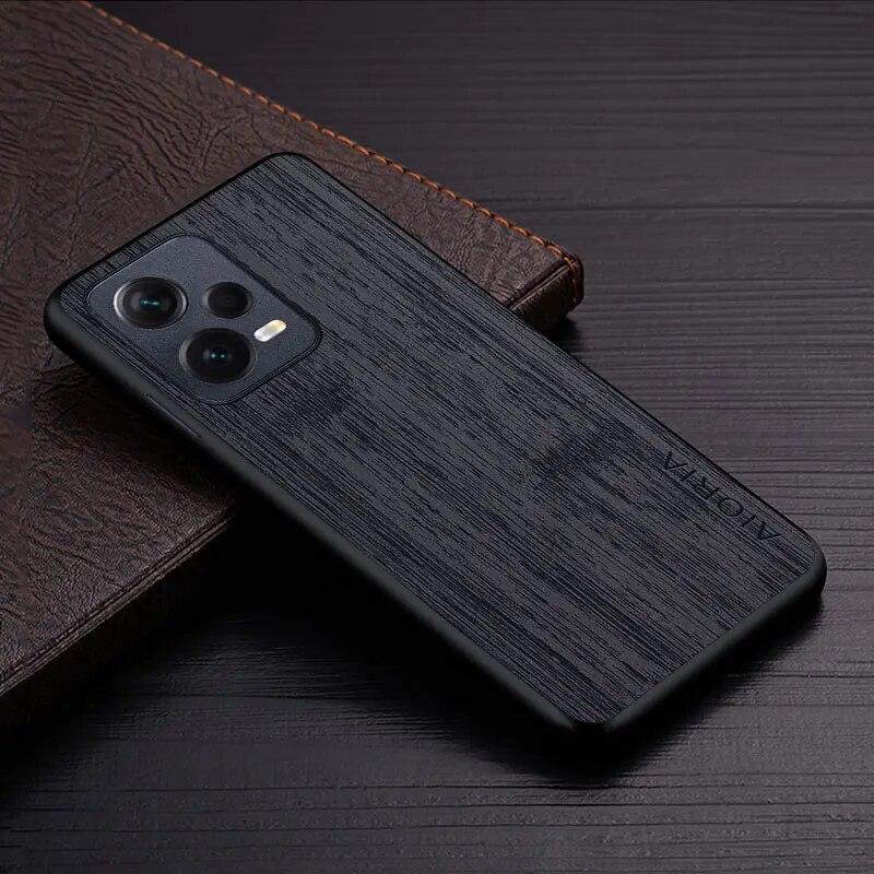 Case for Xiaomi Redmi Note 12 Pro Plus Turbo 5G 4G Funda Bamboo Wood Pattern Leather Cover Luxury for Redmi Note 12 Pro Case