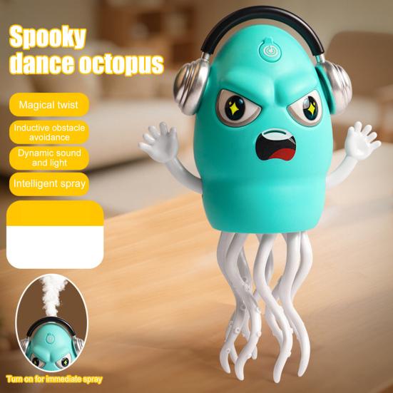 Yousheng Dancing Octopus Toy Smart Sensor 8-Leg Auto-Dance Pet Toy Crawling Obstacle Sensor Toy with Music Lights Cat Dog Decompression Toy for Pets