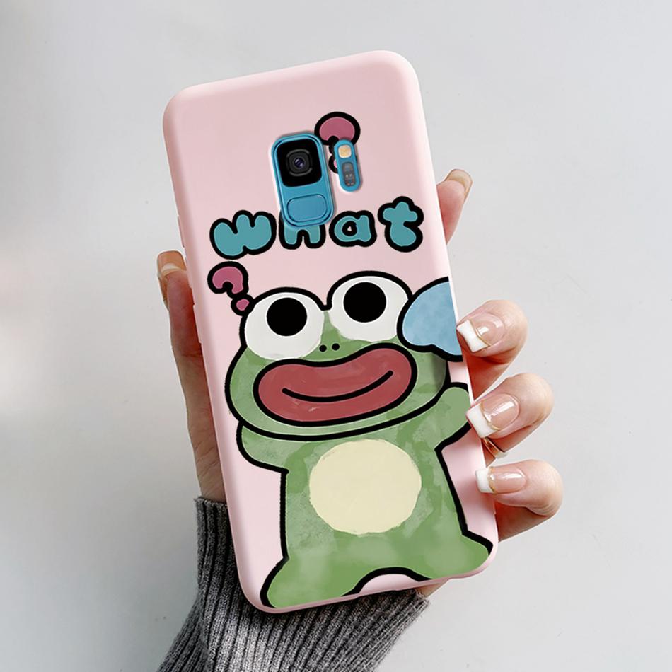 Case For Samsung Galaxy S9 S 9 Plus Phone Cover Cute Cat Cartoon Bear Frog Soft TPU Coque For Samsung S9 Bumper S9+ S9PLUS Funda