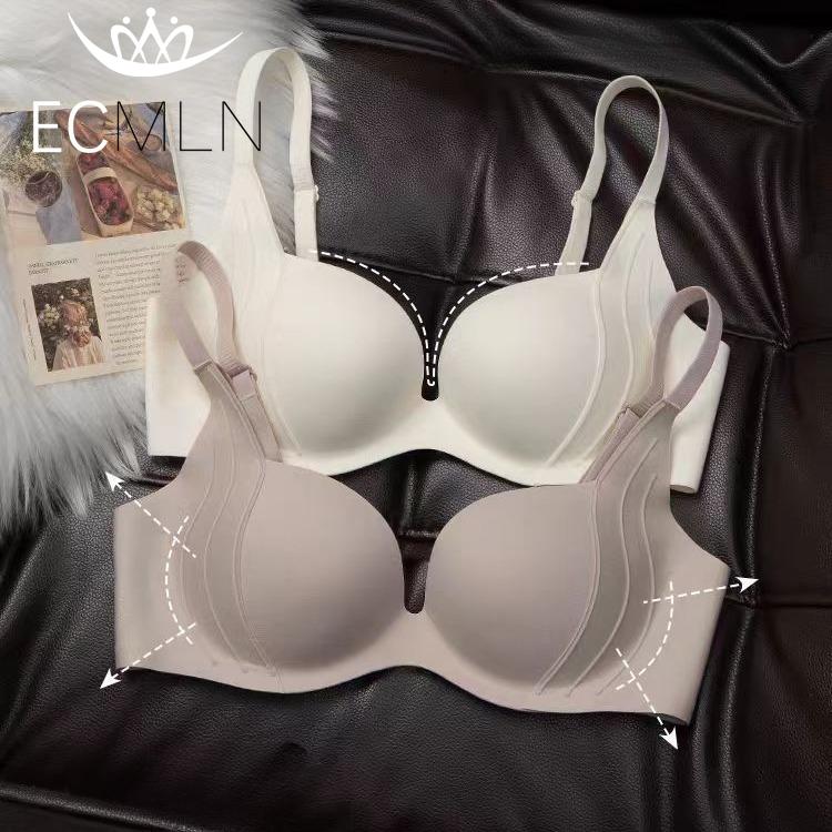Seamless Cup Push-up Comfortable Bra Small Breast Push-up Underwear Fixed Cup Simple No Steel Ring Lifting Bra
