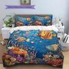 Ocean Fish Pattern Bedding Quilt Set  Home Decoration  Gift (1 * duvet cover + 2 * pillowcase  without core)