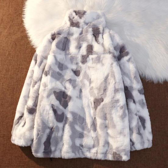 Женское зимнее пальто, утолщенный плюшевый воротник-стойка, защита шеи, ветрозащитный, морозостойкий, с длинным рукавом, на молнии, соответствующий цвет, женская куртка тай-дай