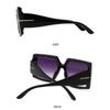 Квадратные солнцезащитные очки женские черные большие солнцезащитные очки женские ретро винтажные с градиентным зеркалом в большой оправе