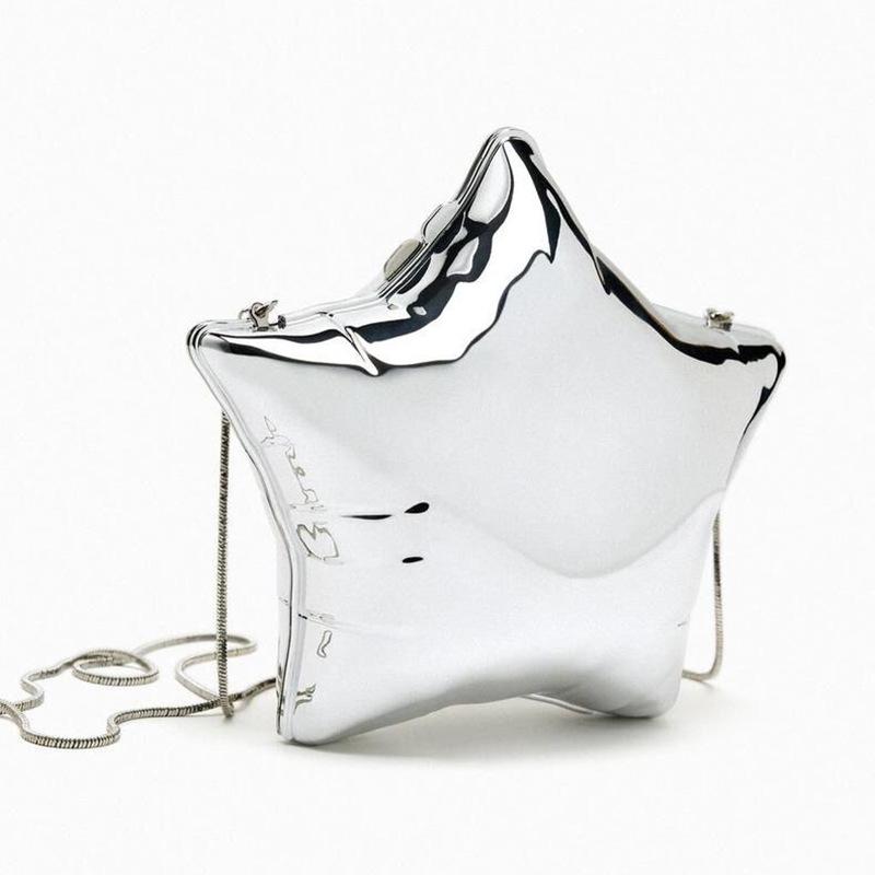 NEW silvery Star Women Bags Multicolor Chains Shoulder Bolsas Feminina Exquisite Portable Handbags Fashion Bolsos Mujer