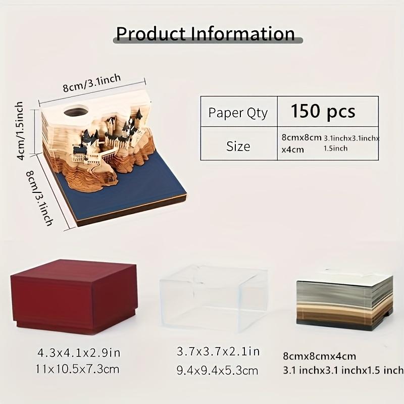 1 шт. 3D-раскладной календарь «Волшебный замок» — бумажная скульптура ручной работы, креативный ежедневный декор офиса и уникальная идея для подарка