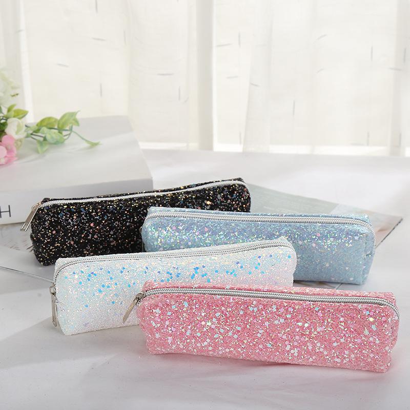 Kawaii Glitter Pencil Case Pencil Box Pencilcase Pencil Pouch Pencil Bag Stationery Supplies Sequin Makeup Bag Cosmetic Bag