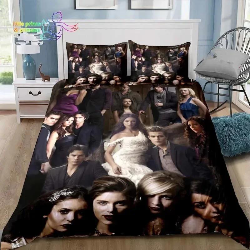 Постельное белье The Vampire Diaries Односпальное Полуторное Двуспальное Queen King Размер Комплект Постельного Белья Взрослый Детская Спальня 3D Печать
