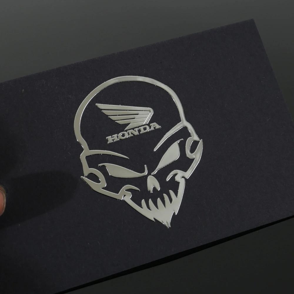 Silver Reflective Car Stickers for HONDA, Suitable for Modifying Motorcycle, Racing Helmet Fuel Tank Exhaust Pipe Decoration.