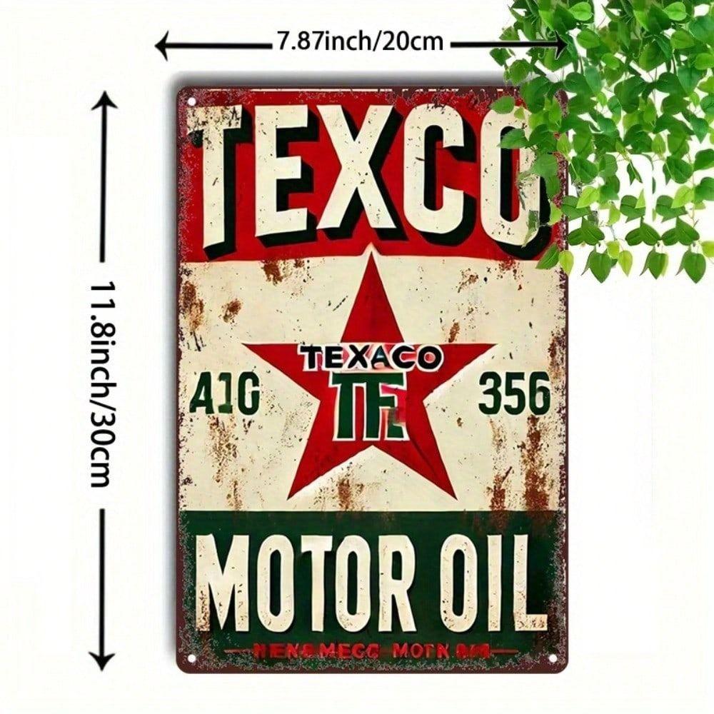 Винтажный металлический плакат Texaco Красная Звезда Масло Ретро Декор Стены Бара Вывеска