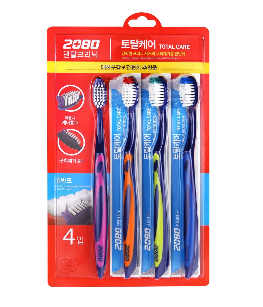 2080 Total Care Toothbrush (4 Packs) (Choose 1) (Regular or Fine Bristles)