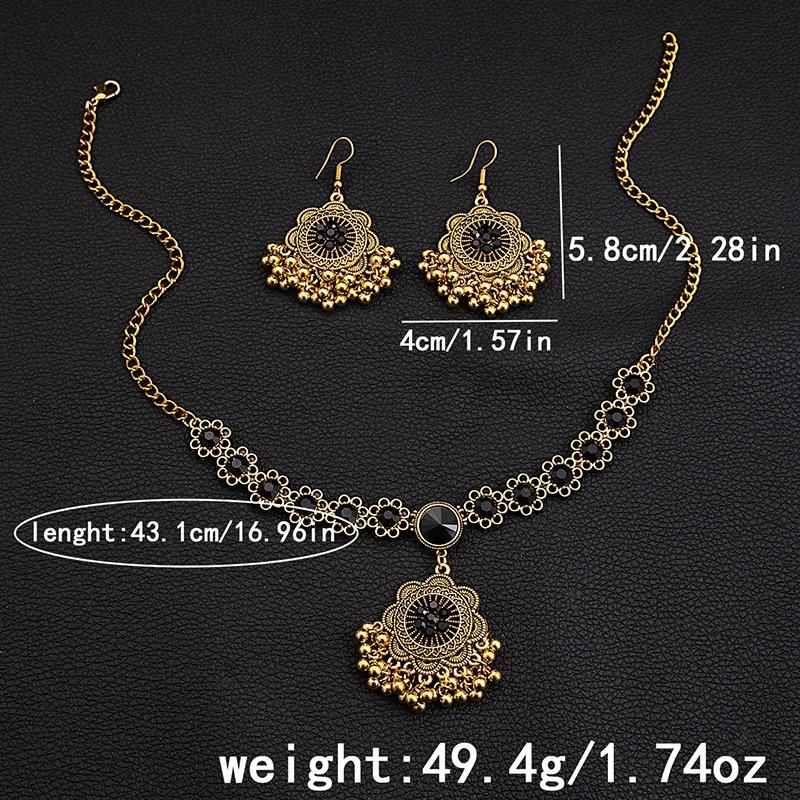 Серьги с кисточками в дворцовом стиле, ожерелье, ретро, хрустальные цветы, ювелирные аксессуары