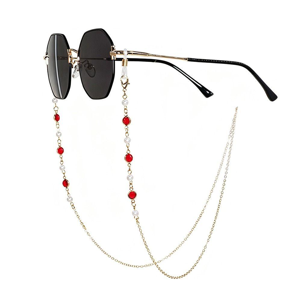 Beaded Reading Glasses Chain Pearl Eyewear Lanyard Fasion Glasses Hanging Chain  Women
