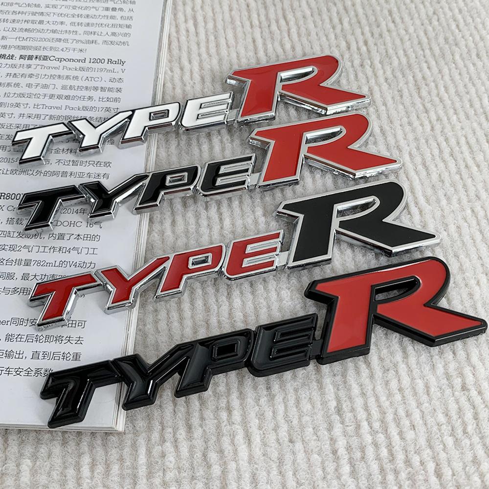 Emblema 3D de metal para la parrilla delantera del coche, tipo R, calcomanía con el logotipo para Honda CIVIC FD2 FD FA 5 Mugen