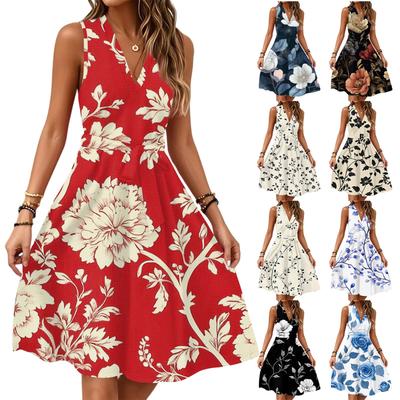 Женское модное платье с рукавами три четверти, свободного кроя, с удобным цветочным принтом