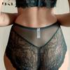 DKGEA Sexy Panties Transparent Women Underwear Lace Plus Size Briefs High-Rise