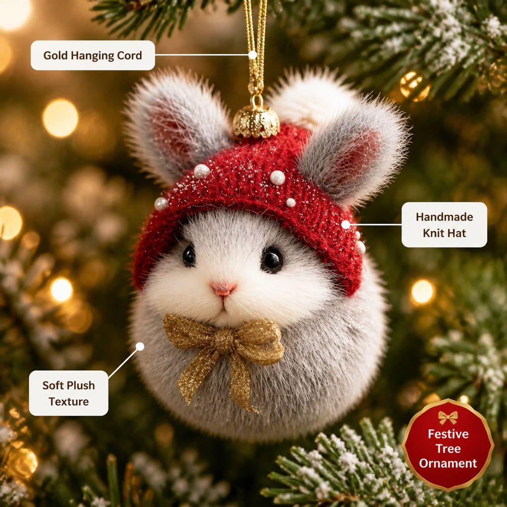 Acrylic Christmas Ornament Gold Hanging Cord Christmas Tree Ornament Gifts Bag Charm
