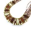 Les Trésors De Lily [N8276] - Designer Necklace 'Kilimanjaro' Brown Beige Gold
