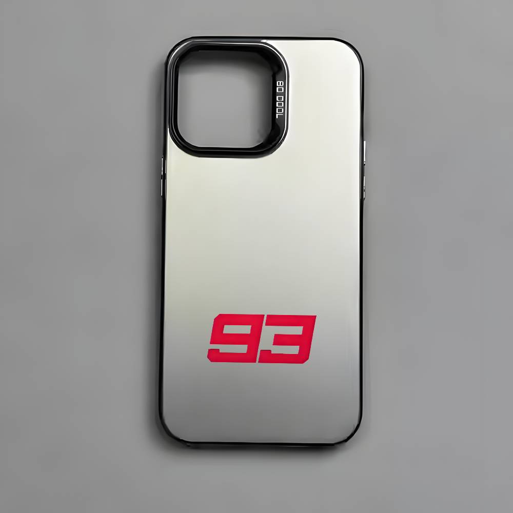 Крутой чехол для телефона с номером 93 для iPhone 17 16 15 14 13 12 11 Pro Max Air разноцветный Матовый Лазерный Металлик Аврора Funda