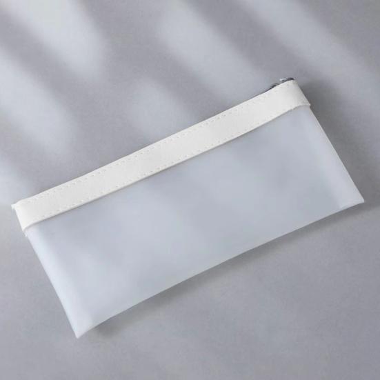 Прозрачный пенал большой емкости на молнии ПВХ водонепроницаемый прозрачный пенал органайзер для кистей для макияжа