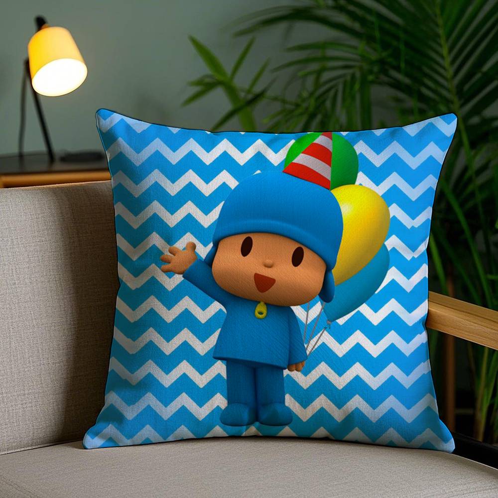 Мультяшная Милая Наволочка P-Pocoyo Диван Короткий Плюш Двусторонняя HD Печать Комната Домашний Офис Подарок Чехол для Подушки