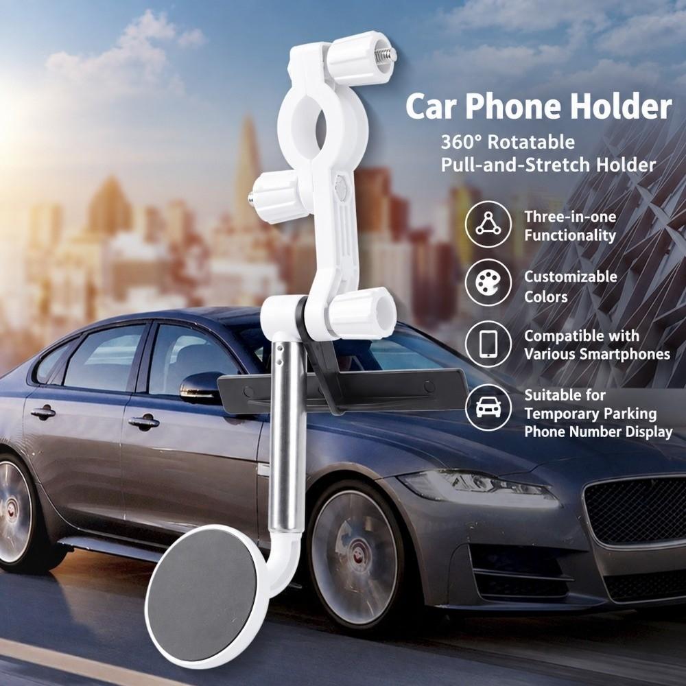 Magnetic Mount Car Phone Holder Multifunction Cell Phone Bracket Rearview Mirror Phone Holder Car